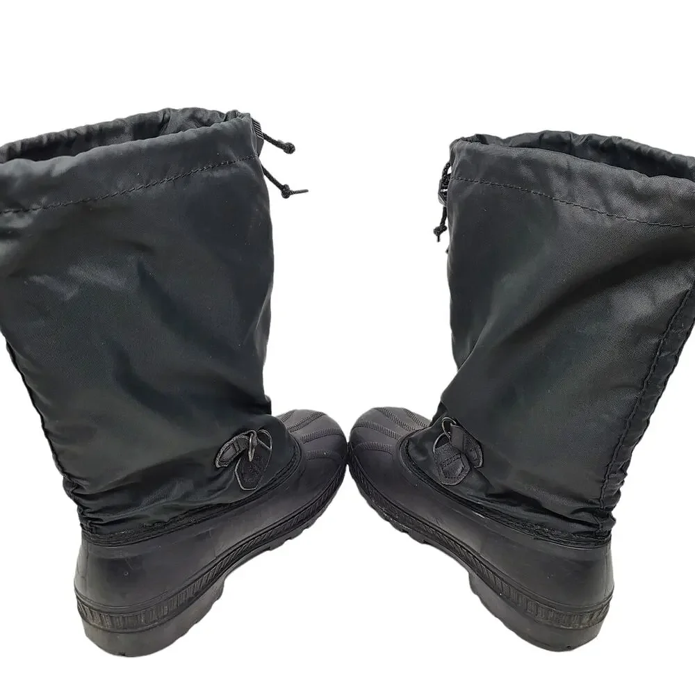 Sorel Kaufman Canada Black Snow Boots w/ Insulated Felt Liner Size 6